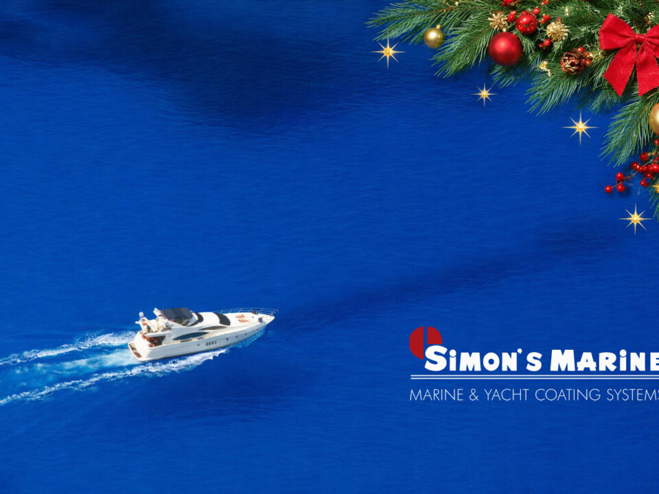 Yacht sailing in festive waters